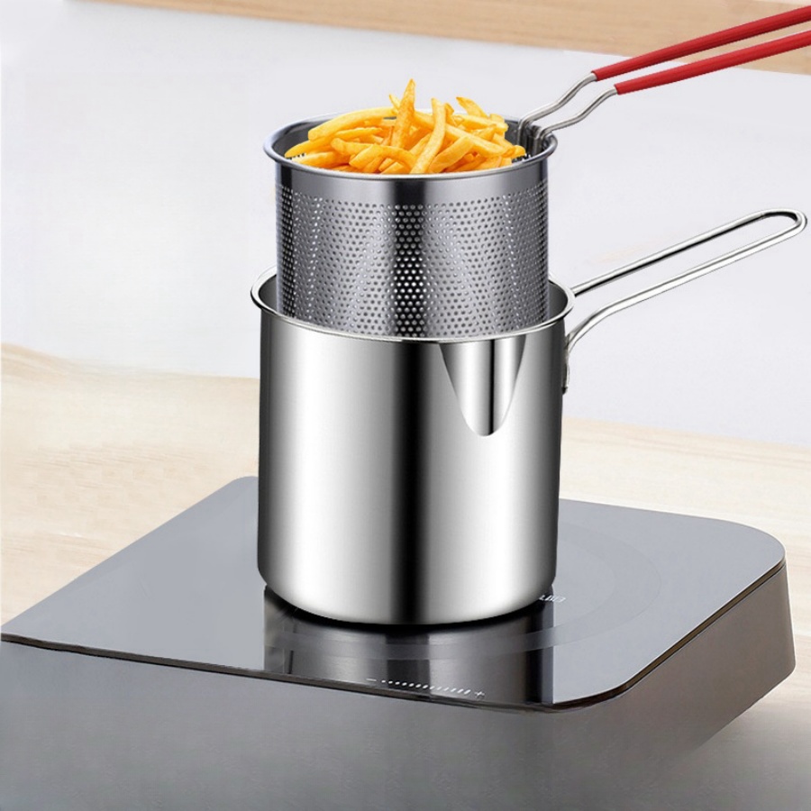 Home Cooking Utensils - Rak Saringan Penggorengan Stainless Steel Ringkas,