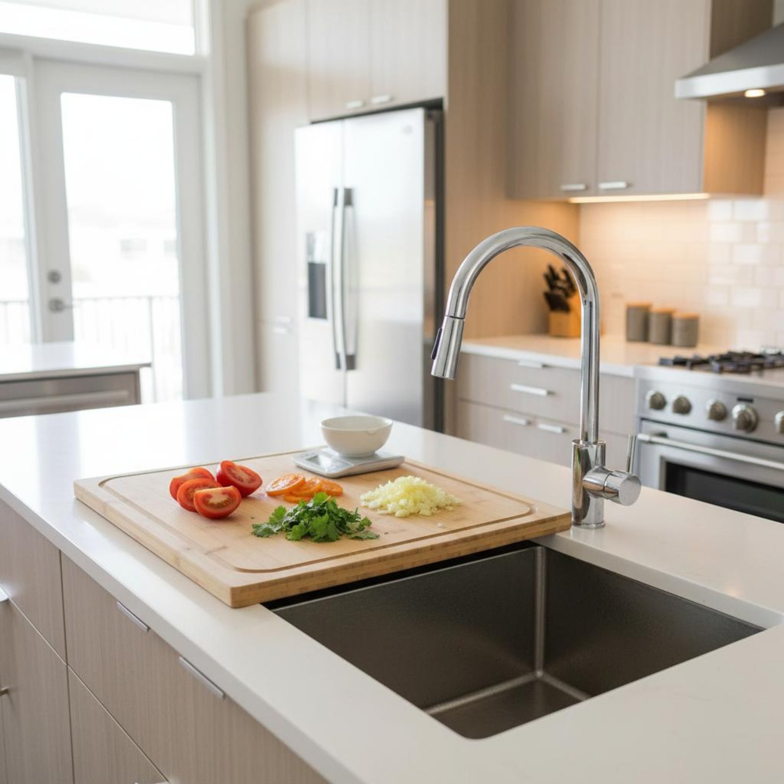 Home Cooking In - Papan Pemotong di Atas Wastafel Serbaguna,