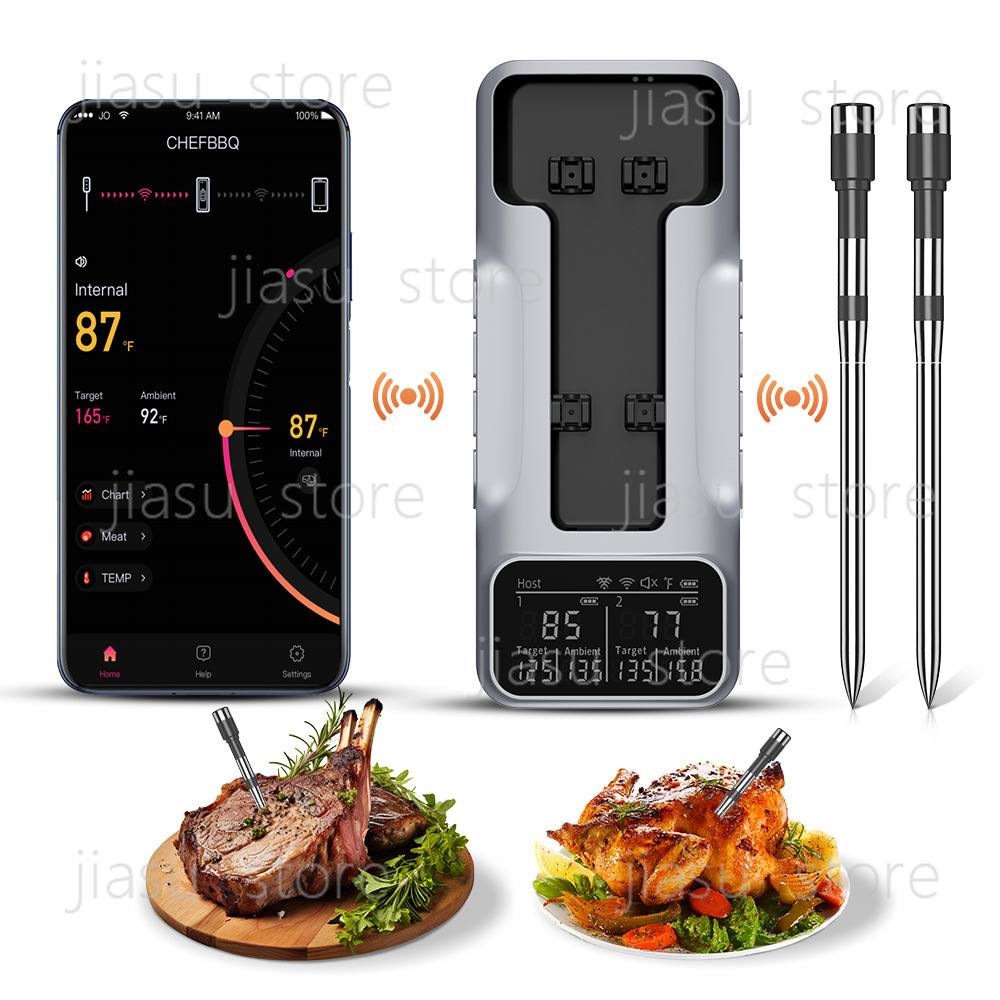 Home Cooking App - Termometer BBQ Bluetooth 2026 yang Ditingkatkan,
