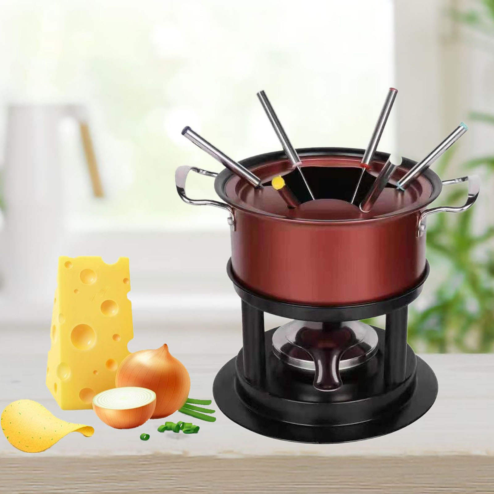 Set panci Fondue, kompor Keju  - Home Cooking Set ulasan dan harga