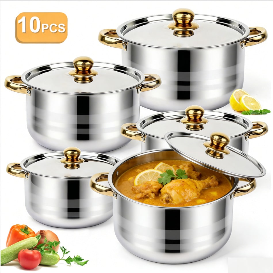 Set Panci Stainless Steel Mode - Home Cooking Utensils ulasan dan harga