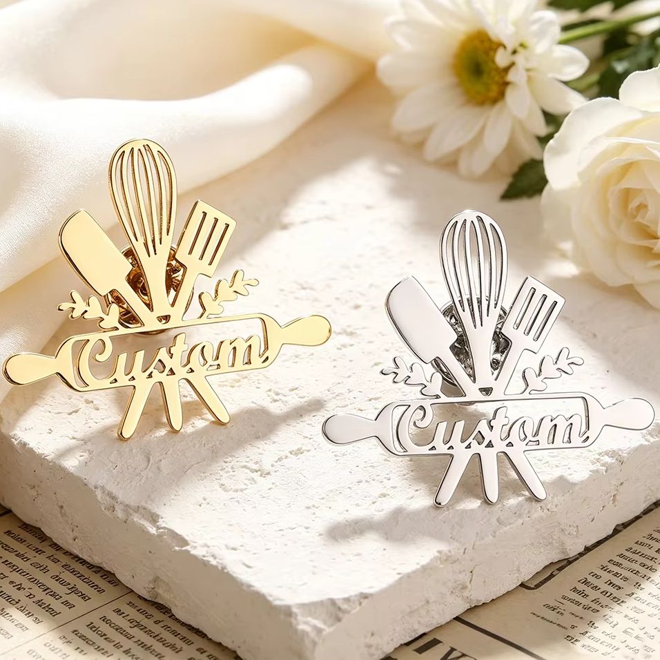 Bros Pin Nama Terukir Bertema  - Home Cooking Set ulasan dan harga